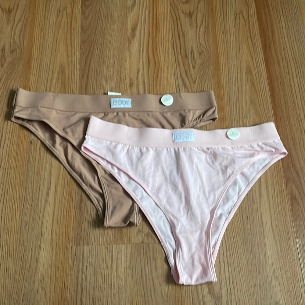 Cotton On cotton branded brasiliano briefs in maple sugar & blushing bride